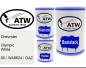 Preview: Chevrolet, Olympic White, 50 / WA8624 / GAZ: 500ml Lackdose + 500ml Klarlack + 250ml Härter - Set, von ATW Autoteile West.